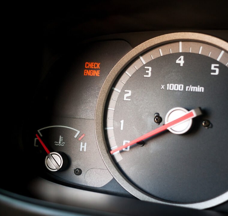 Check engine light on - Dashboard warning light